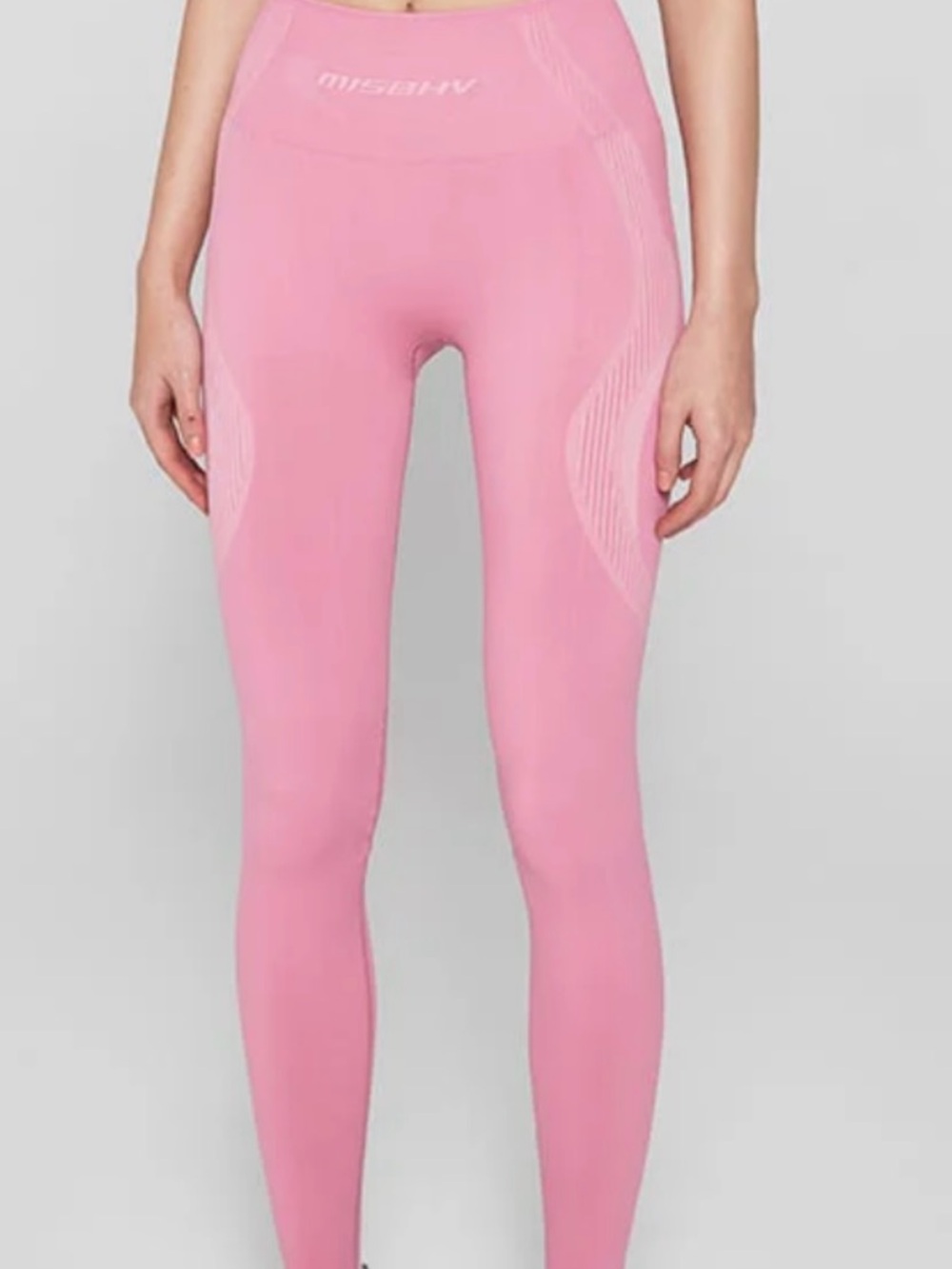 High-Waist Pink Seamless Performance Leggings